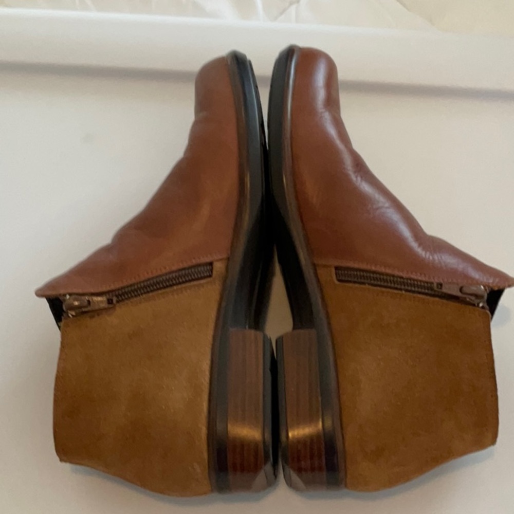 Naot Two-Tone Leather Ankle Boots - Picture 3 of 8